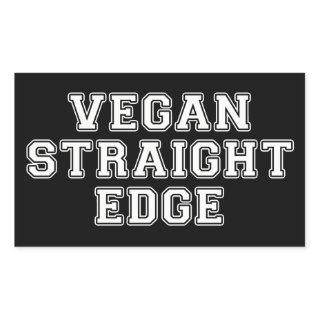 Vegan Straight Edge Rectangular Sticker