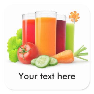 Vegetable juices square sticker
