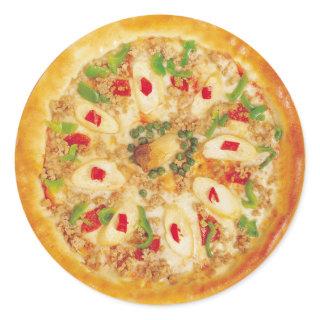 Veggie Pizza Classic Round Sticker