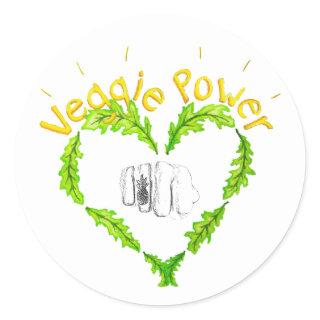 Veggie Power Runda Client Marks Classic Round Sticker