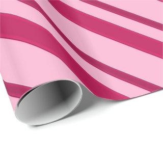 Velvet ribbon stripes, fuchsia and pale pink