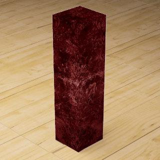 Velvety Henna Damask | Red Distressed Grunge Wine Box
