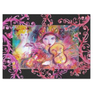 VENETIAN MASQUERADE FACES,HARLEQUIN AND COLUMBINE TISSUE PAPER