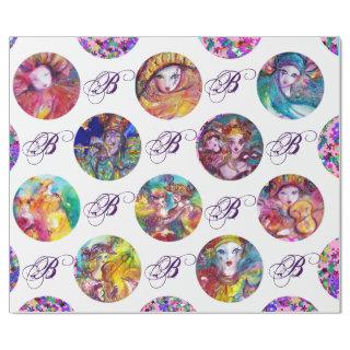 VENETIAN MASQUERADE MARDI GRAS MASKS MONOGRAM