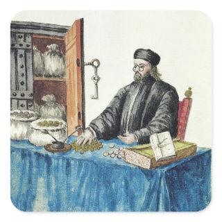 Venetian Moneylender, from an illustrated book Square Sticker