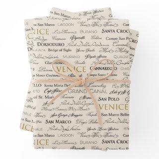 Venice Sights Gift Wrap - 3 sheets