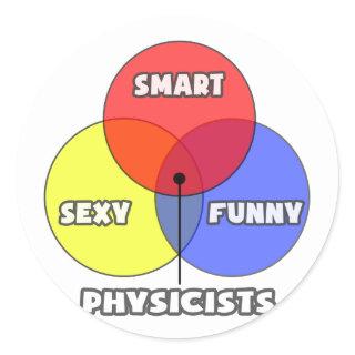 Venn Diagram .. Physicists Classic Round Sticker
