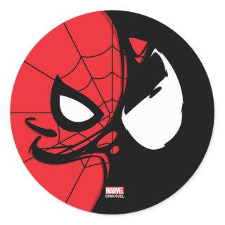 Venomized Spider-Man Logo Classic Round Sticker