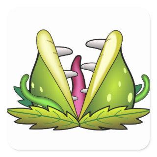venus flytrap monster square sticker