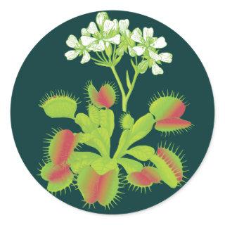 Venus Flytrap Plant Classic Round Sticker