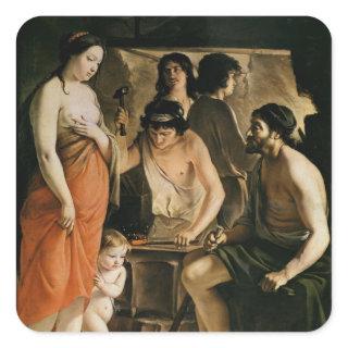 Venus in Vulcan's Forge, 1641 Square Sticker