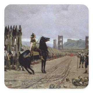 Vercingetorix  before Caesar, 52 BC, 1886 Square Sticker