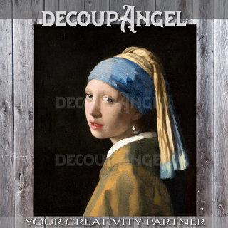 Vermeer- Girl with a Pearl Earring Decoupage Tissue Paper