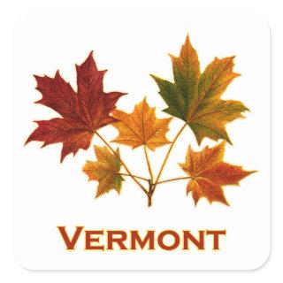Vermont Fall Foliage - Maple Leaves Square Sticker