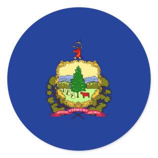 Vermont State Flag Design Classic Round Sticker