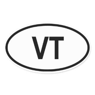 Vermont "VT" Oval Sticker