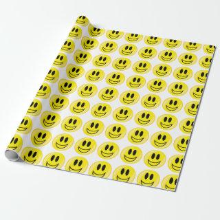 Verry Happy Smiley Face Button Isolated