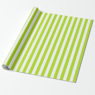 Vertical Lime Green and White Stripes