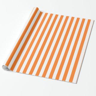 Vertical Orange and White Stripes