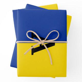 Vertical Ukraine Flag blue and yellow monogram  Sheets