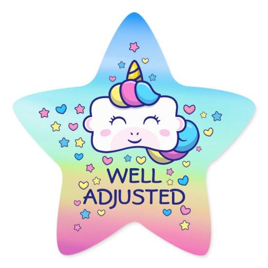 Verticorn™ Well Adjusted Chiropractic Kids  Star Sticker