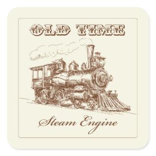 Very Cool Old Time Steam Engine Train Sticker Set