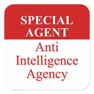 Very Special Secret Agent (3) Square Sticker