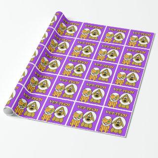 vet tech gift wrap ecollar buddies design