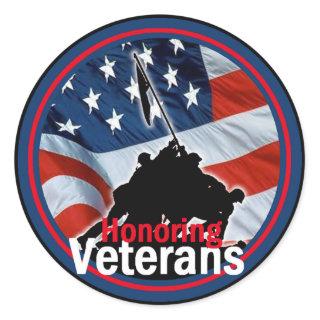 Veterans Classic Round Sticker