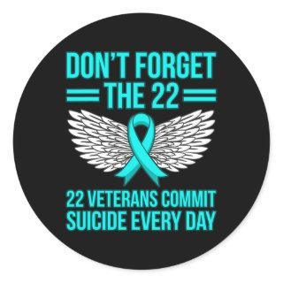 Veterans Commit Suicide Ptsd Awareness Ribbon Grap Classic Round Sticker