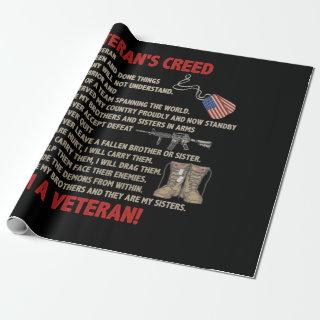 Veteran's creed I'm a veteran Proudly now Standby