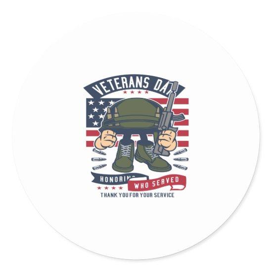 Veterans Day Classic Round Sticker