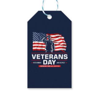 Veterans Day - Honoring all who served  Gift Tags