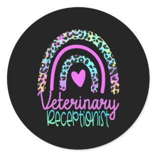 Veterinarian Secretary Veterinary Receptionist Rai Classic Round Sticker