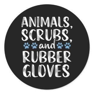 Veterinary Assistant Vet Tech Animal Classic Round Sticker