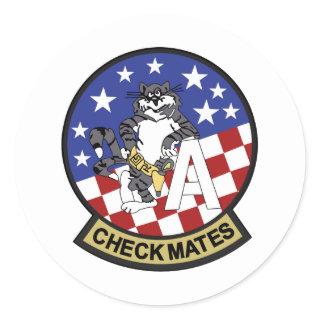 vf-211 checkmates classic round sticker