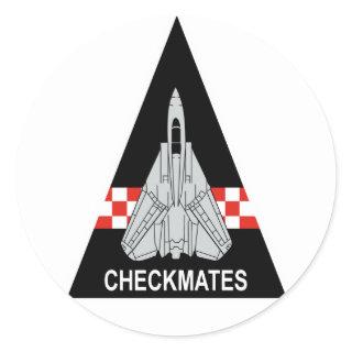 VF-211 Fighting Checkmates Classic Round Sticker