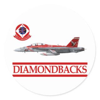 VFA-102 Diamondbacks F-18 Hornet Classic Round Sticker