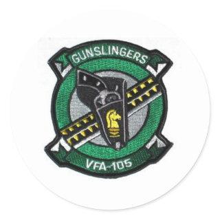 vfa-105 squadron patch classic round sticker