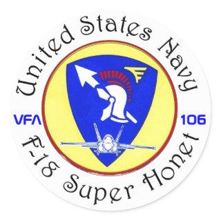 VFA-106 GLADIATORS CLASSIC ROUND STICKER