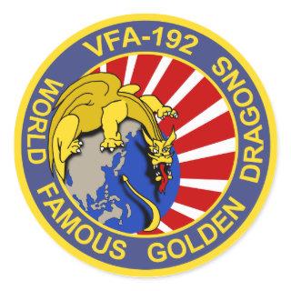 VFA-192 GOLDENDRAGONS Squadron Patch Classic Round Sticker