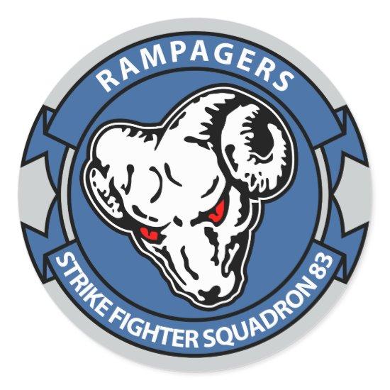 VFA - 83 - Strike Fighter Squadron 83 Classic Round Sticker