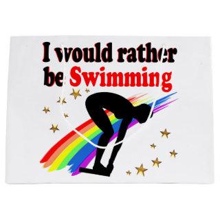 VIBRANT AND COLOR I WOULD RATHER BE SWIMMING LARGE GIFT BAG