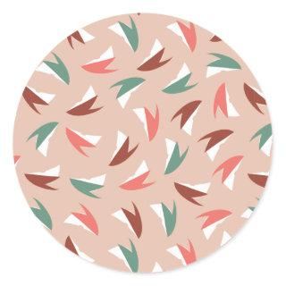 Vibrant Apple Slice Fruit Pattern Classic Round Sticker