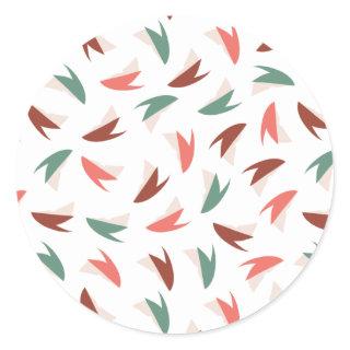 Vibrant Apple Slice Fruit Pattern II Classic Round Sticker