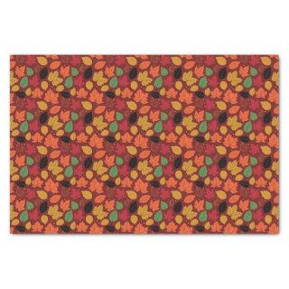 Vibrant Autumn Leaves Multi-Colored Pattern Tissue Paper