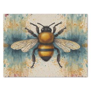 Vibrant Bee Watercolour Pattern Tissue Paper