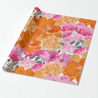 Vibrant Bright Pink and Orange Floral Bloom Gift