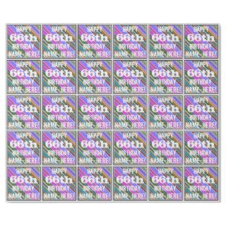 Vibrant, Colorful 66th Birthday + Custom Name