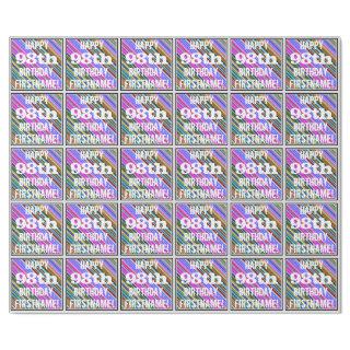 Vibrant, Colorful 98th Birthday + Custom Name